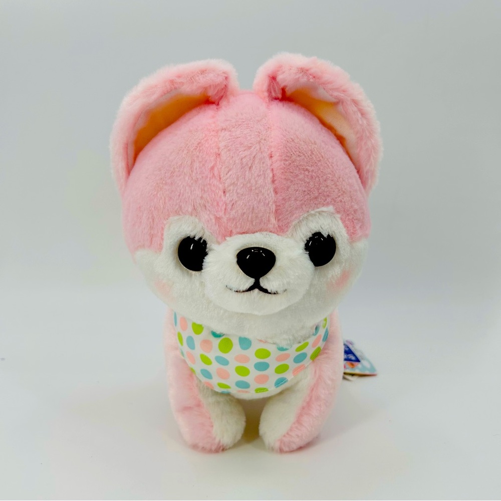 Amuse Shiba Inu Mameshiba San Kyodai Pink Sakura Plush 16" Large Stuffed Animal